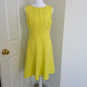 Lauren Ralph Lauren S Neon Yellow Sleeveless Dress Cocktail Wedding Guest Party